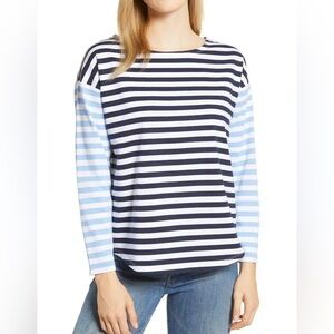Vineyard Vines | Mixed‎ Stripped Long Sleeved Top | Deep Bay | Women’s Size XXS